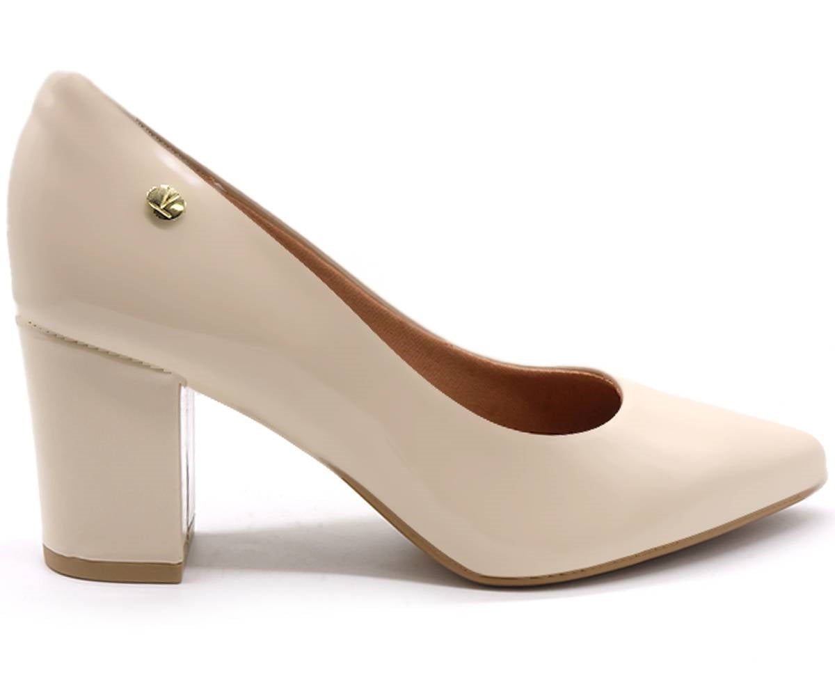 br cream block heel pumps
