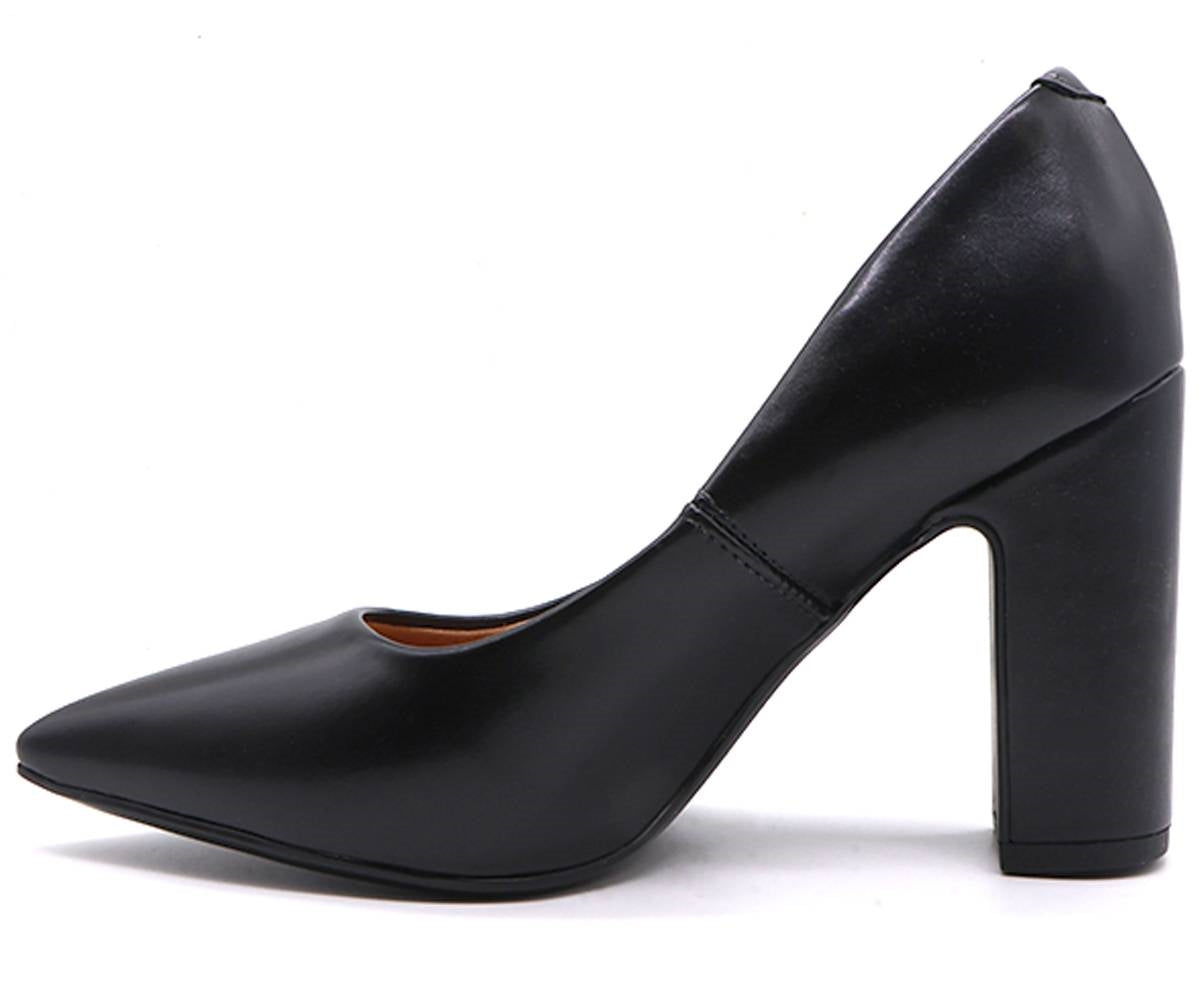 br black block heel pumps