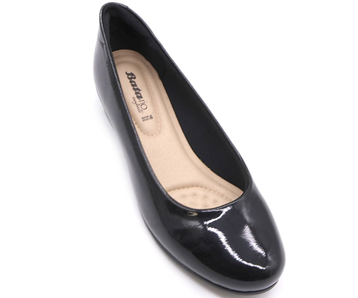 br black patent wedge loafer