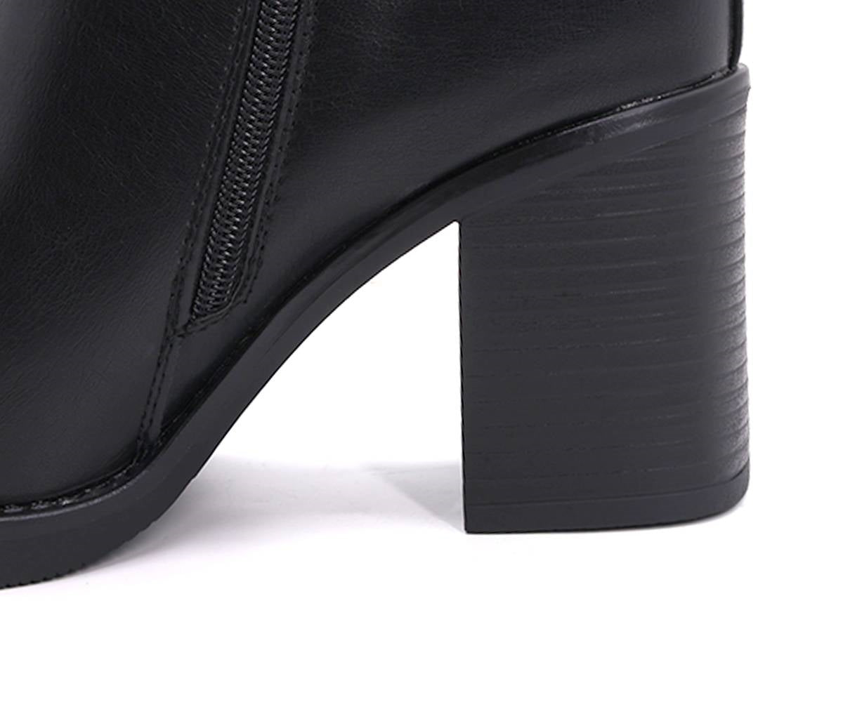 high black ankle booties