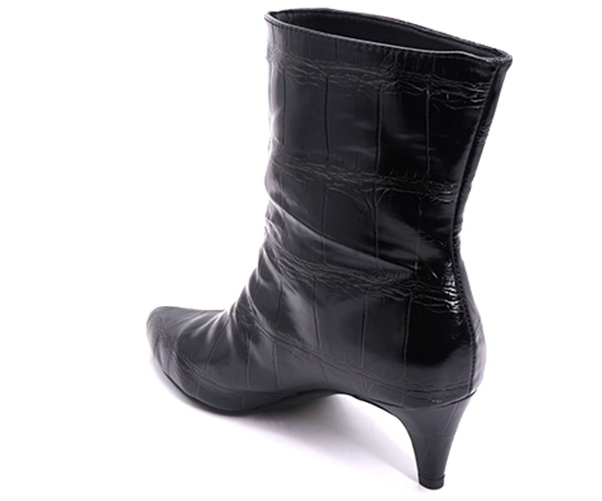black croc stiletto boots