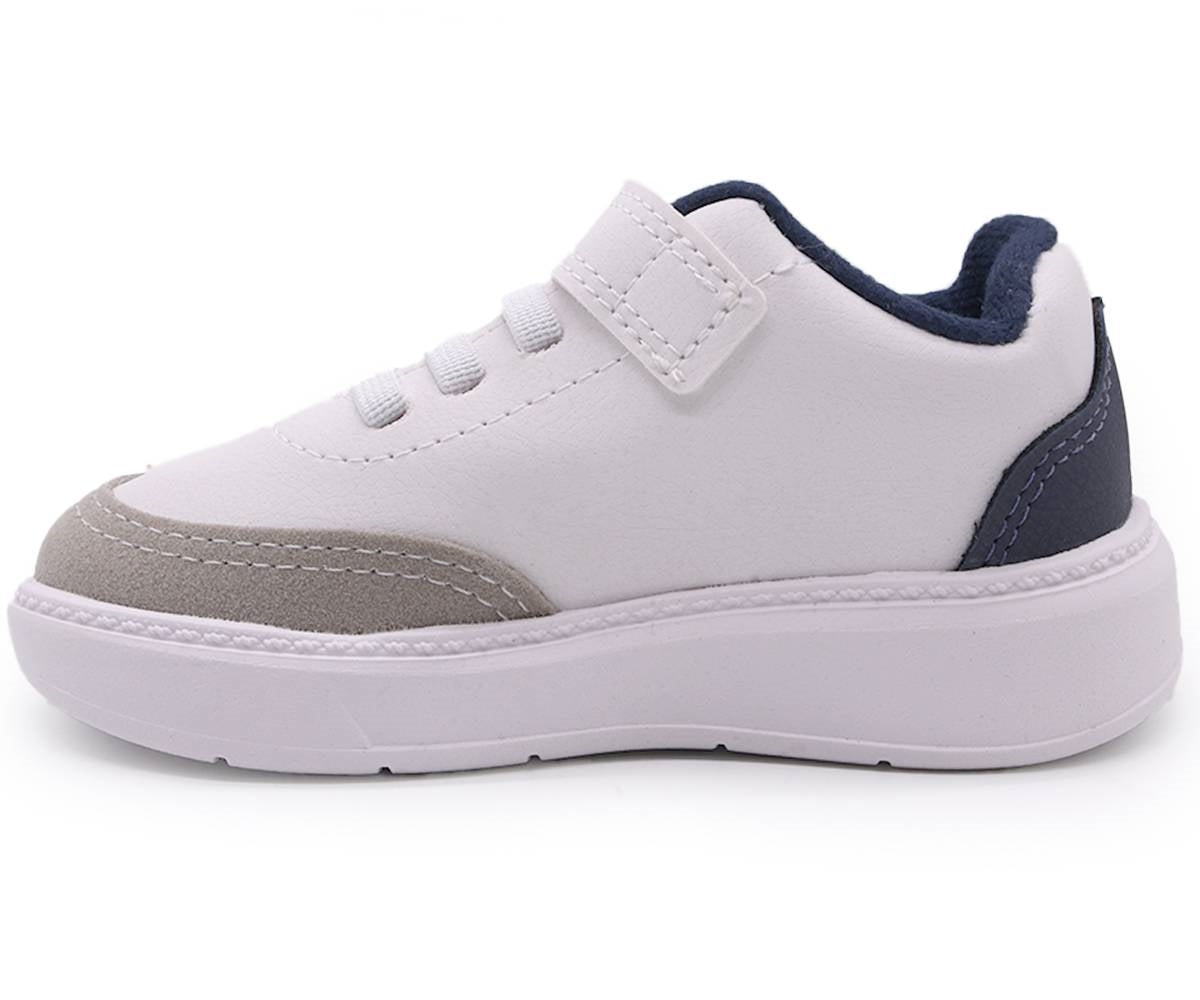 br baby white & navy sneakers