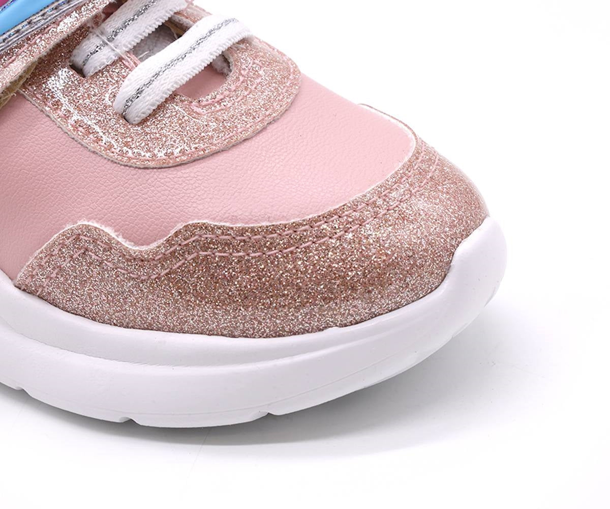 br pink rainbow glittery sneakers