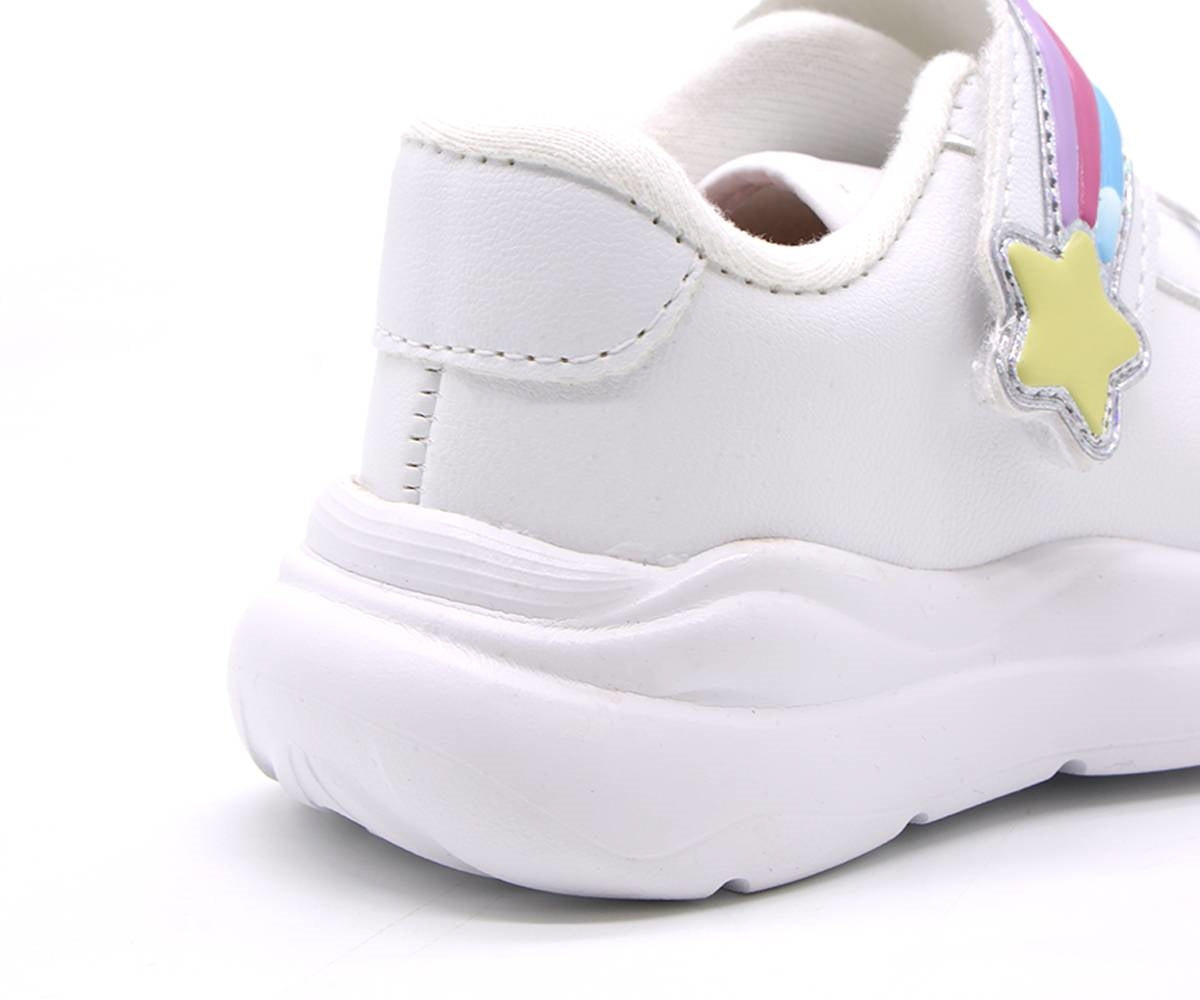 br white rainbow glittery sneakers