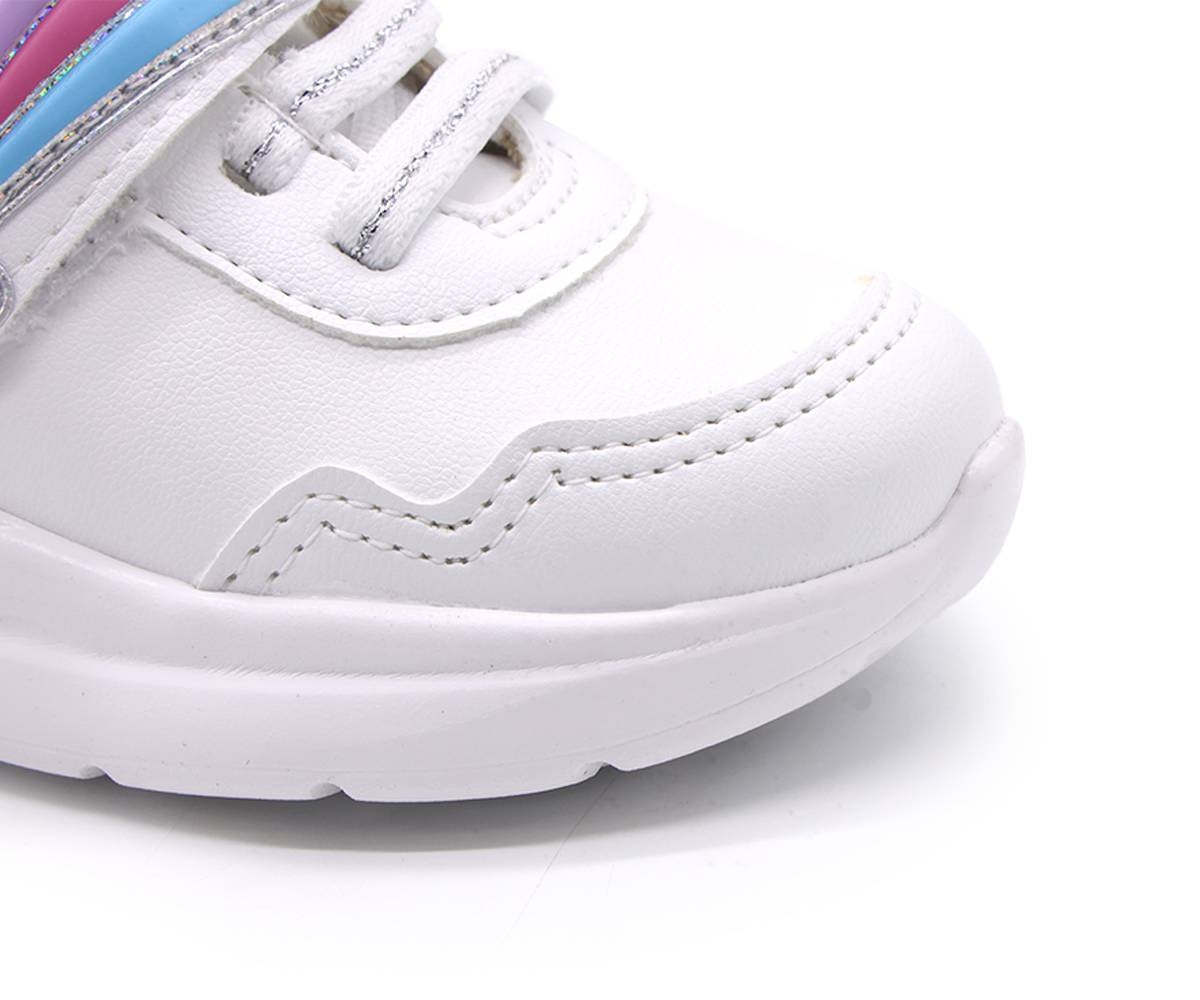 br white rainbow glittery sneakers