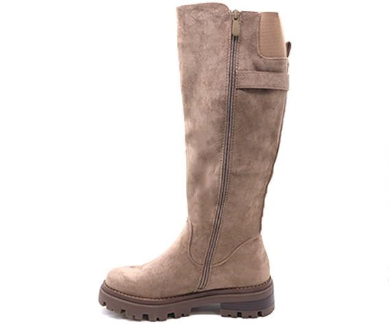 beige suede calf boot