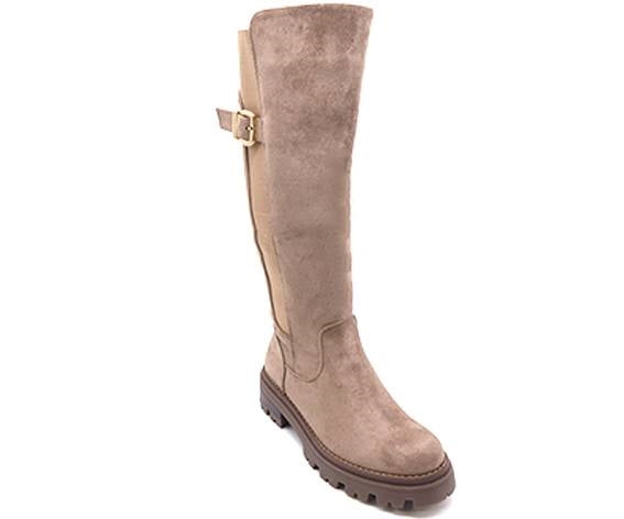 beige suede calf boot