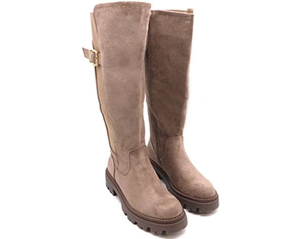 beige suede calf boot