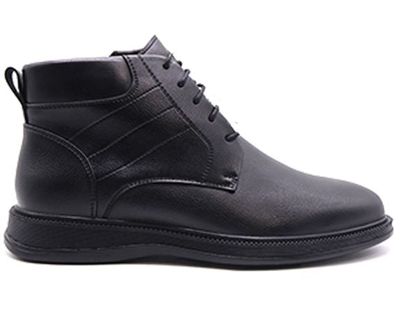 black lace-up  derby boot