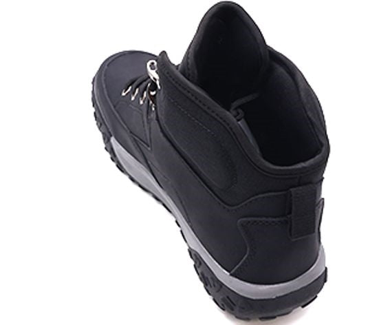 black trail-grip boot