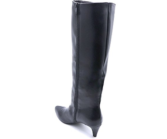 br black pointed calf stiletto boots