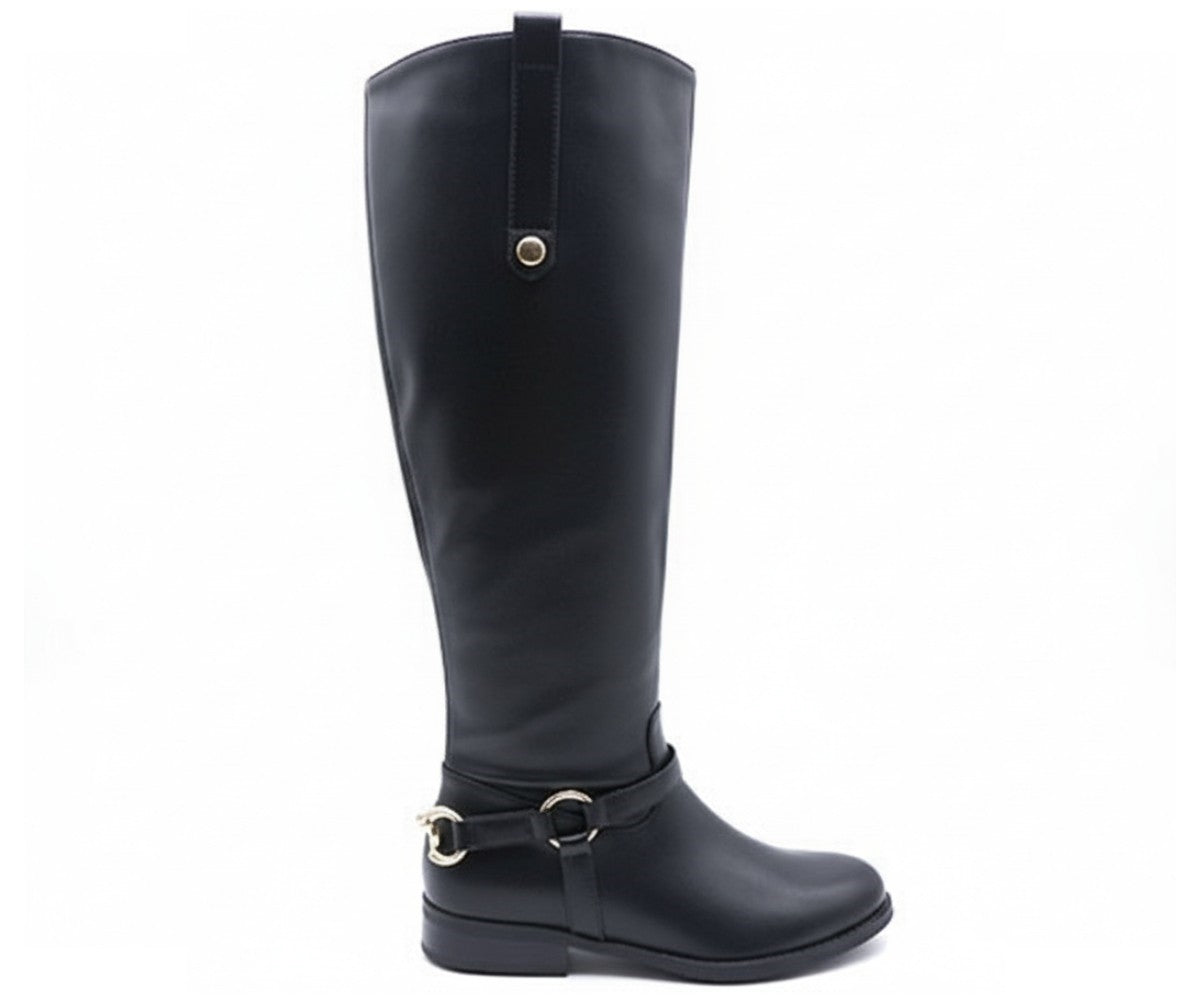 black horsebit riding boot