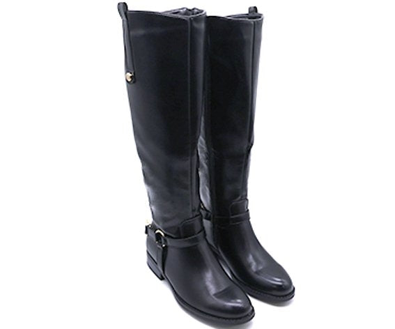 black horsebit riding boot