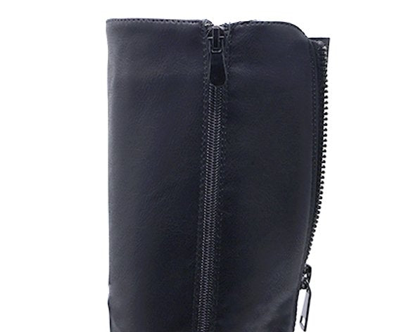 black nubuck wedge boot