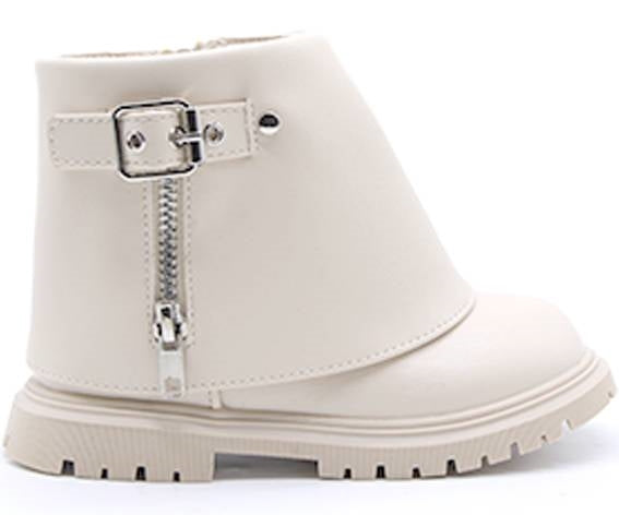 cream folded boots