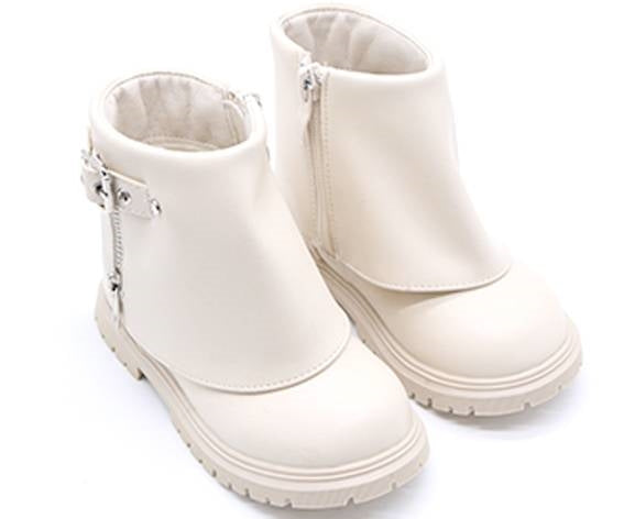 cream folded boots