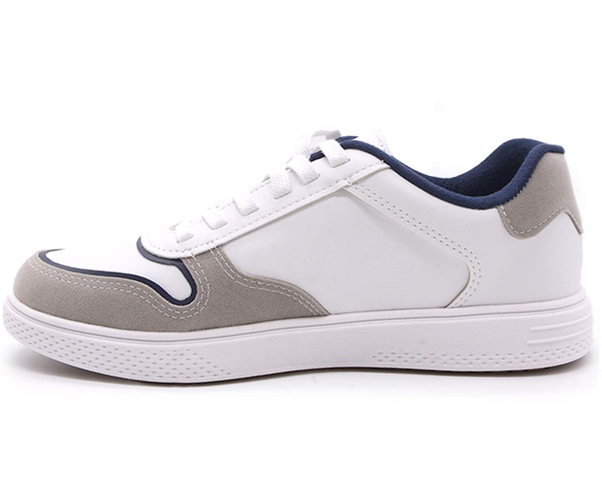 br sport white/navy court trainers
