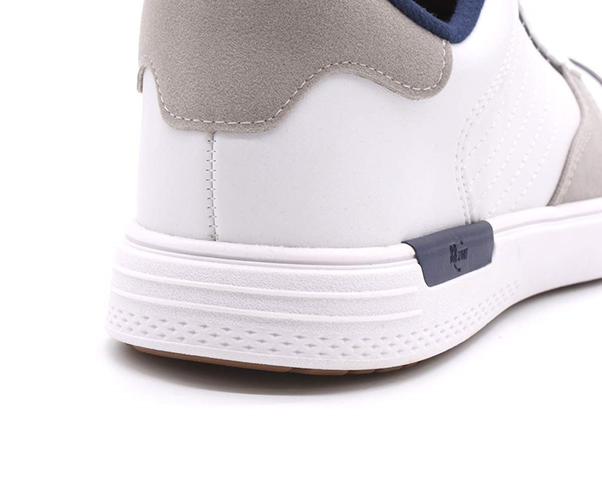 br sport white/navy court trainers