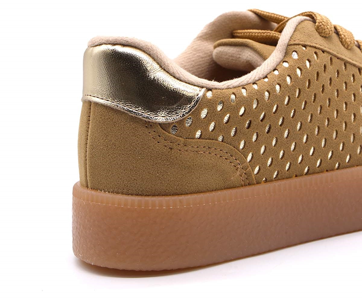 br camel suede gum trainers