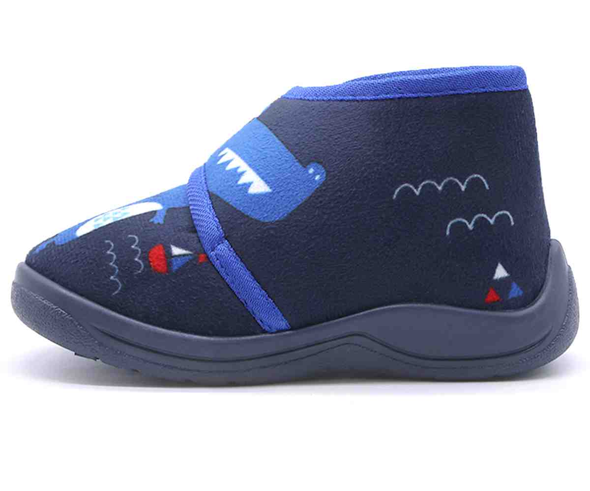 Navy Dino Slippers