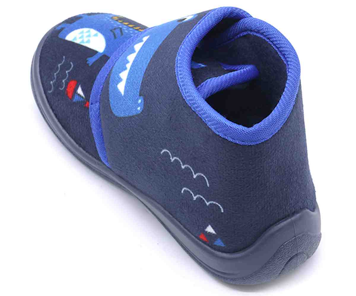 Navy Dino Slippers
