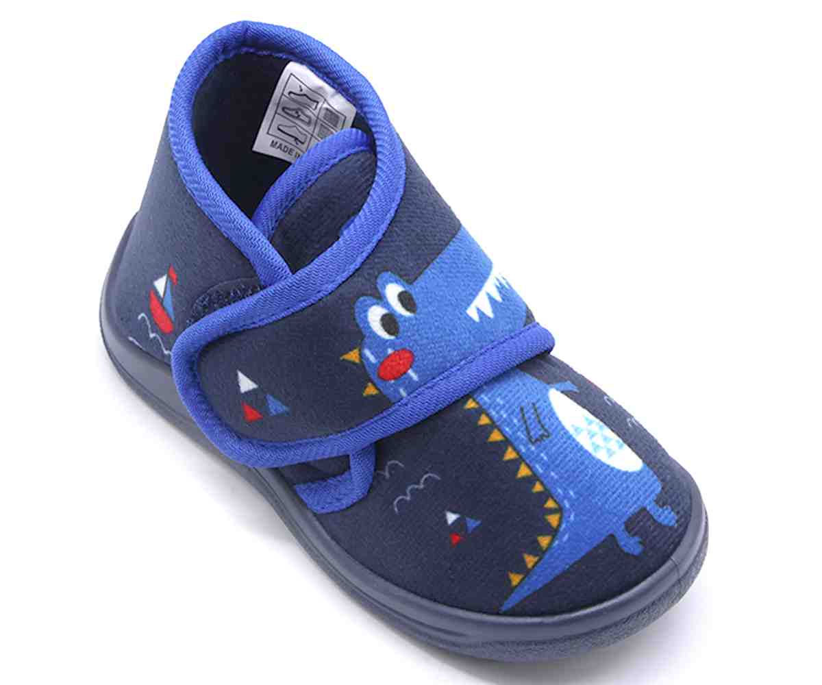Navy Dino Slippers