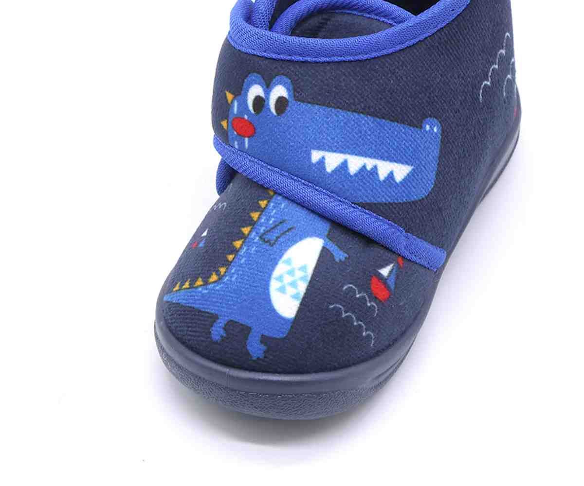 Navy Dino Slippers