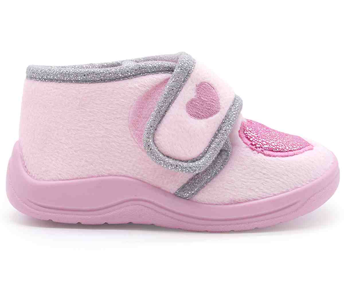 Sparkly Pink Heart Slippers