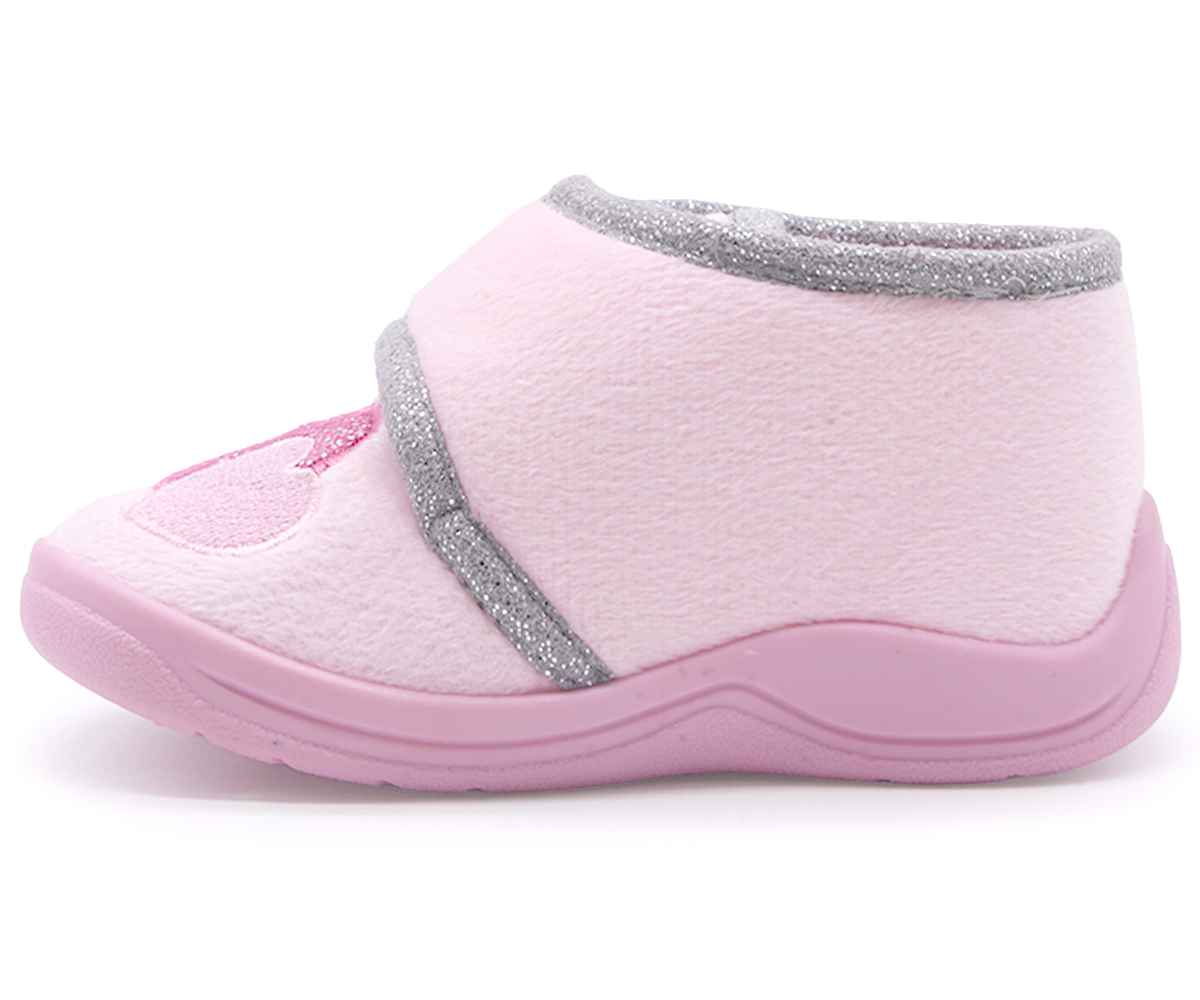 Sparkly Pink Heart Slippers
