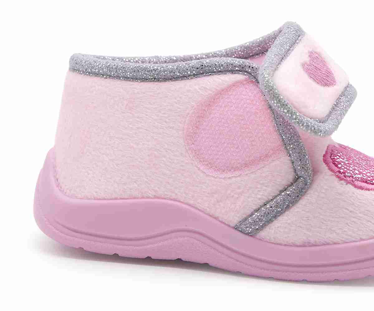 Sparkly Pink Heart Slippers