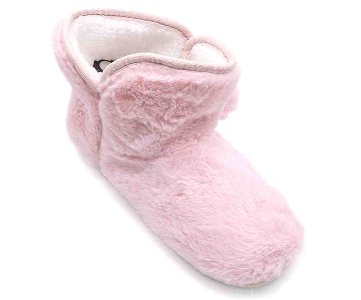 Pink Pom Pom Bootie Slippers