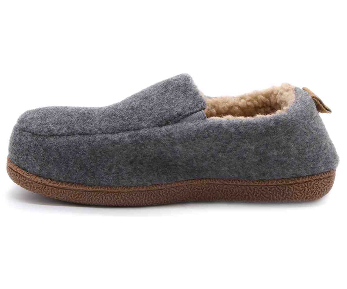 Grey Wool Slippers