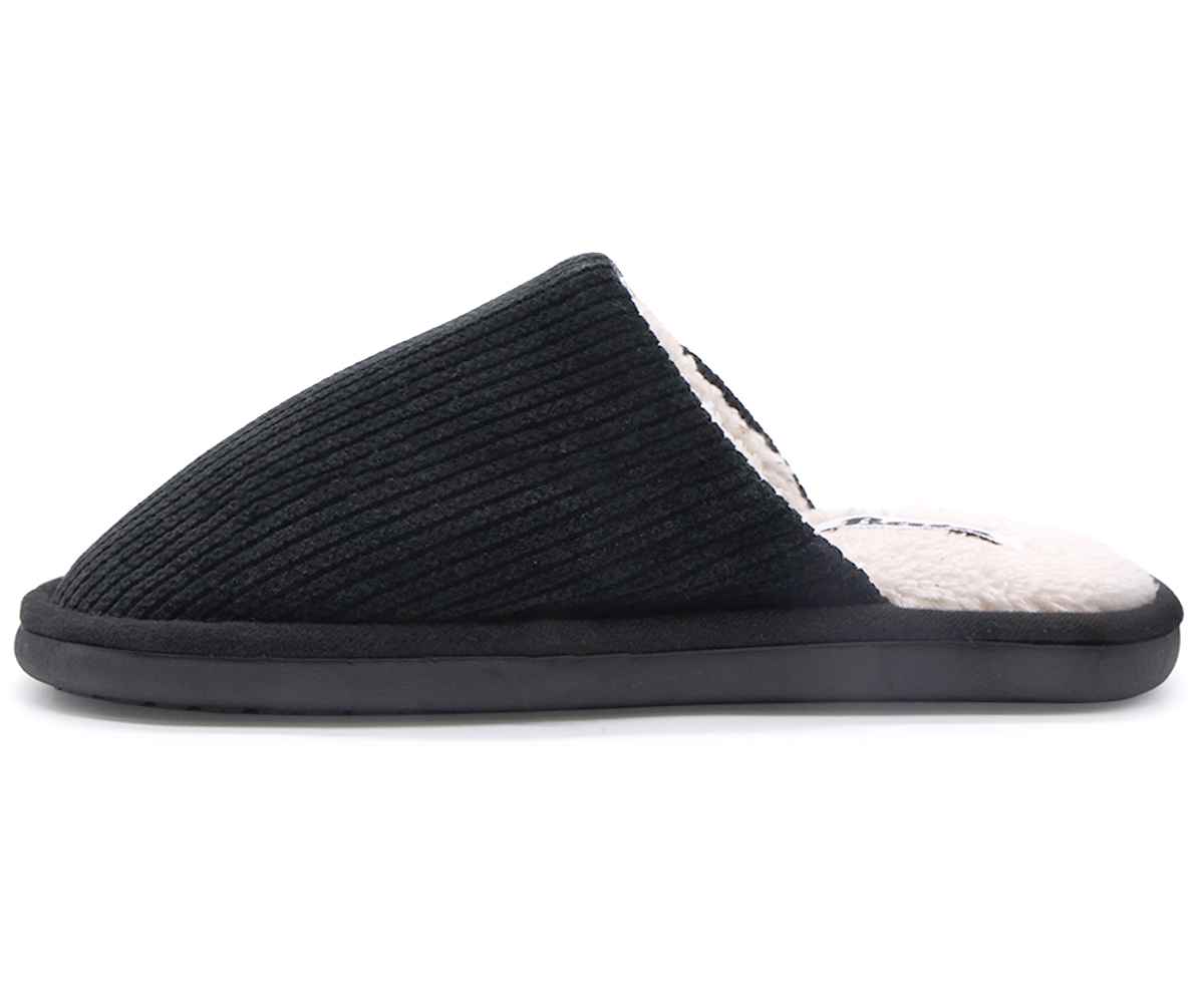 Black Wooly  Slippers