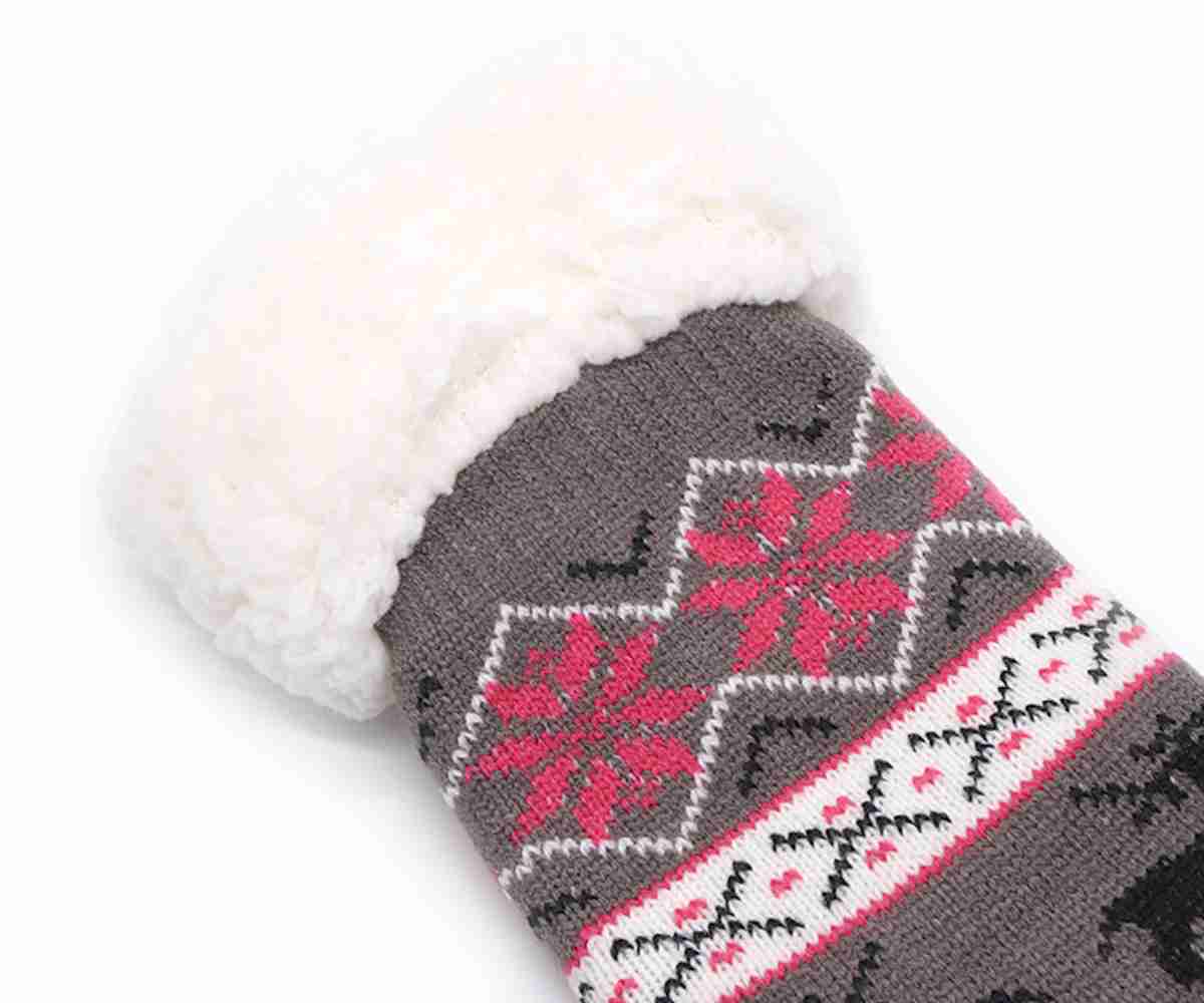 Cozy Grey Nordic Socks