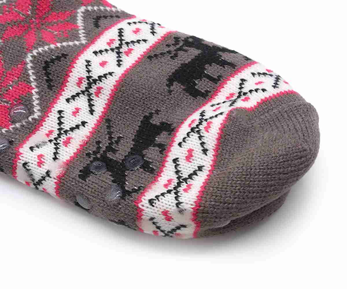 Cozy Grey Nordic Socks