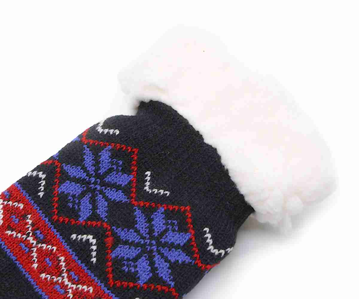 Cozy Black Nordic Socks