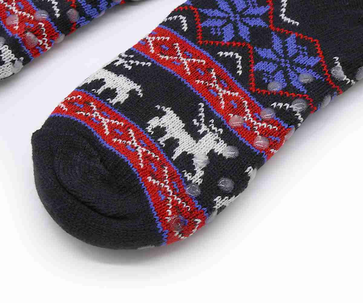 Cozy Black Nordic Socks