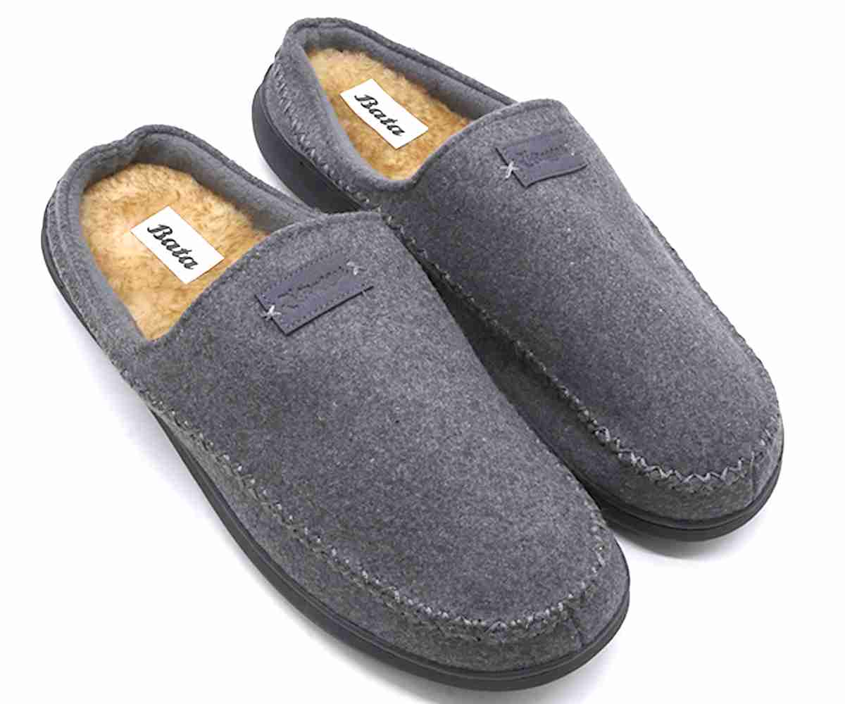 Grey Fleece Slipper