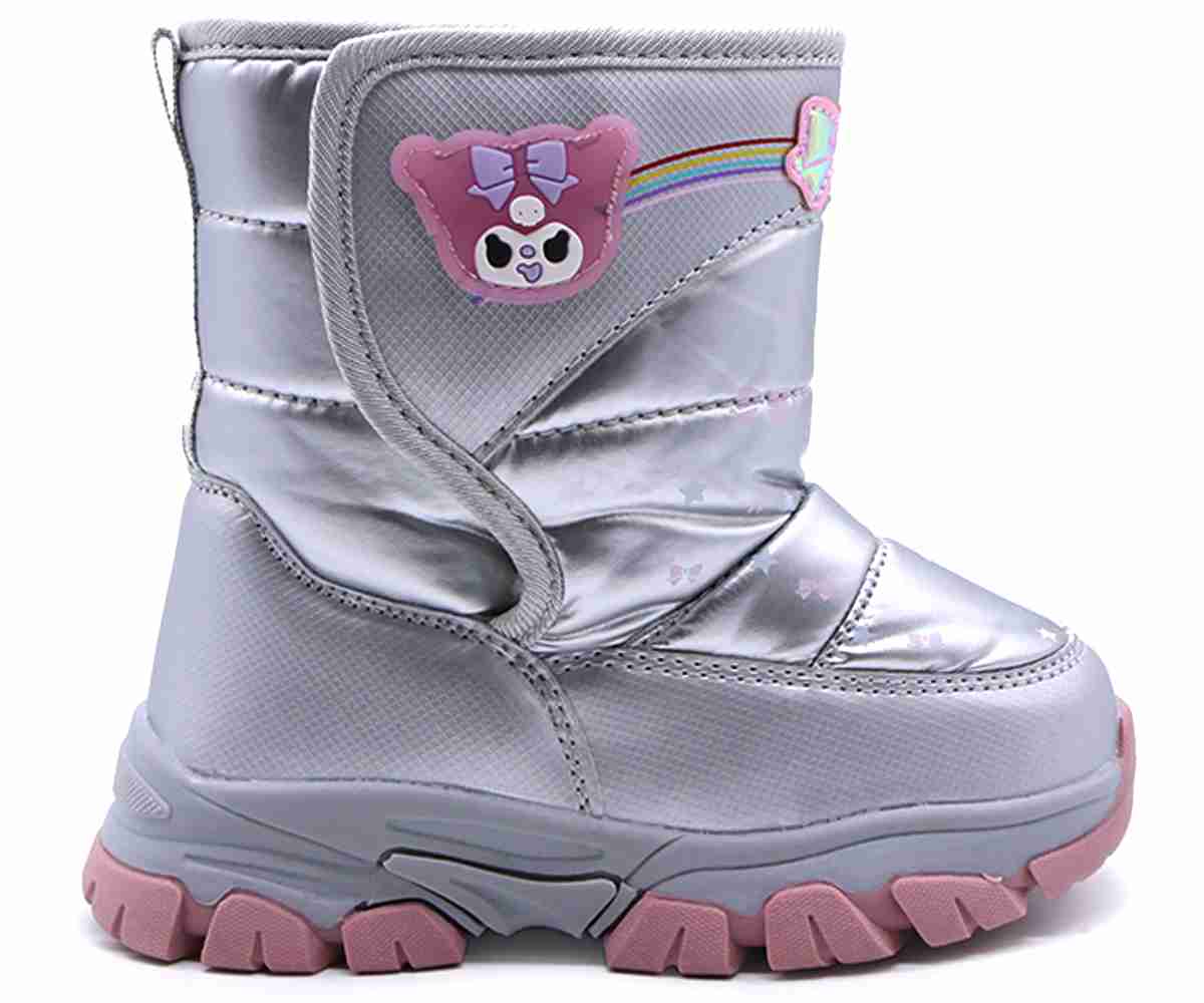 Silver Labubu Snow Boots