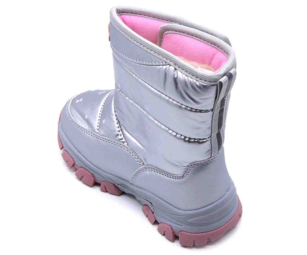 Silver Labubu Snow Boots