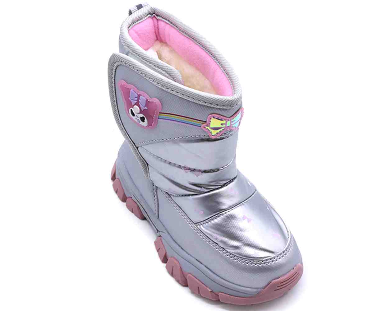 Silver Labubu Snow Boots