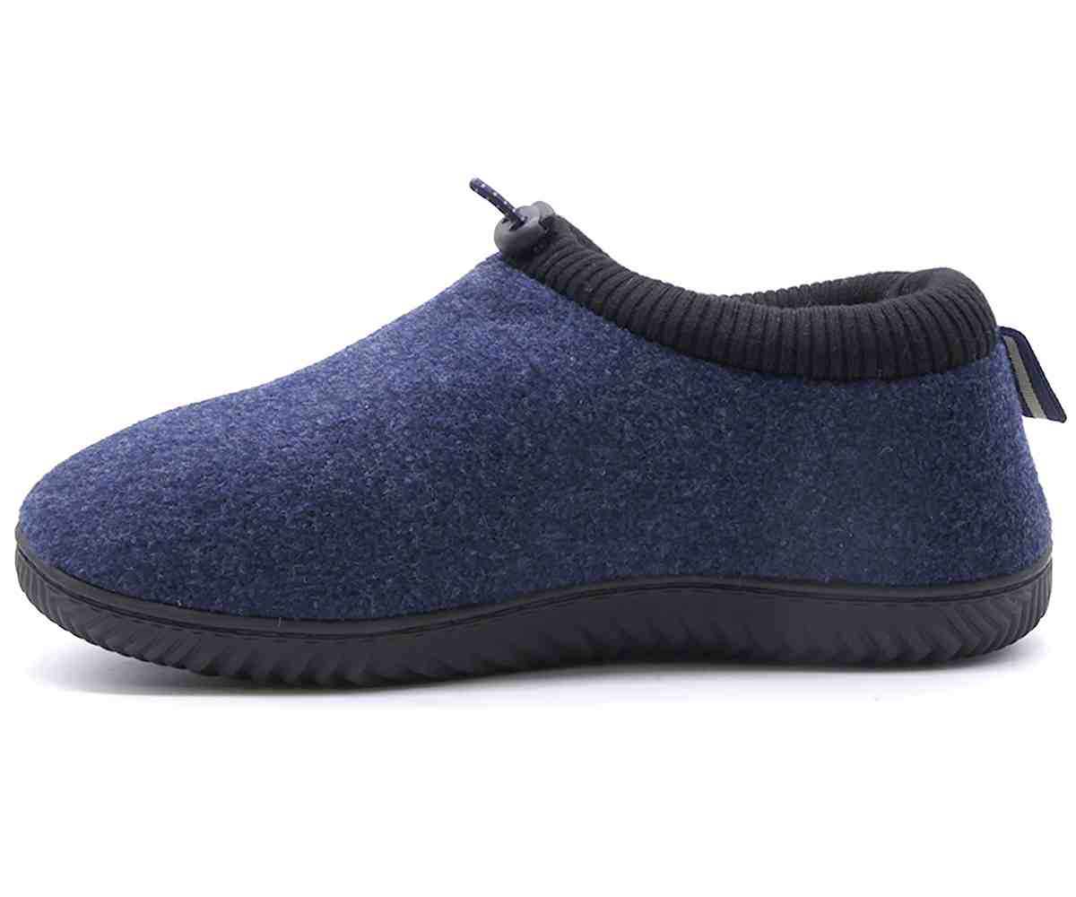 Navy Fleece Closed Slipper