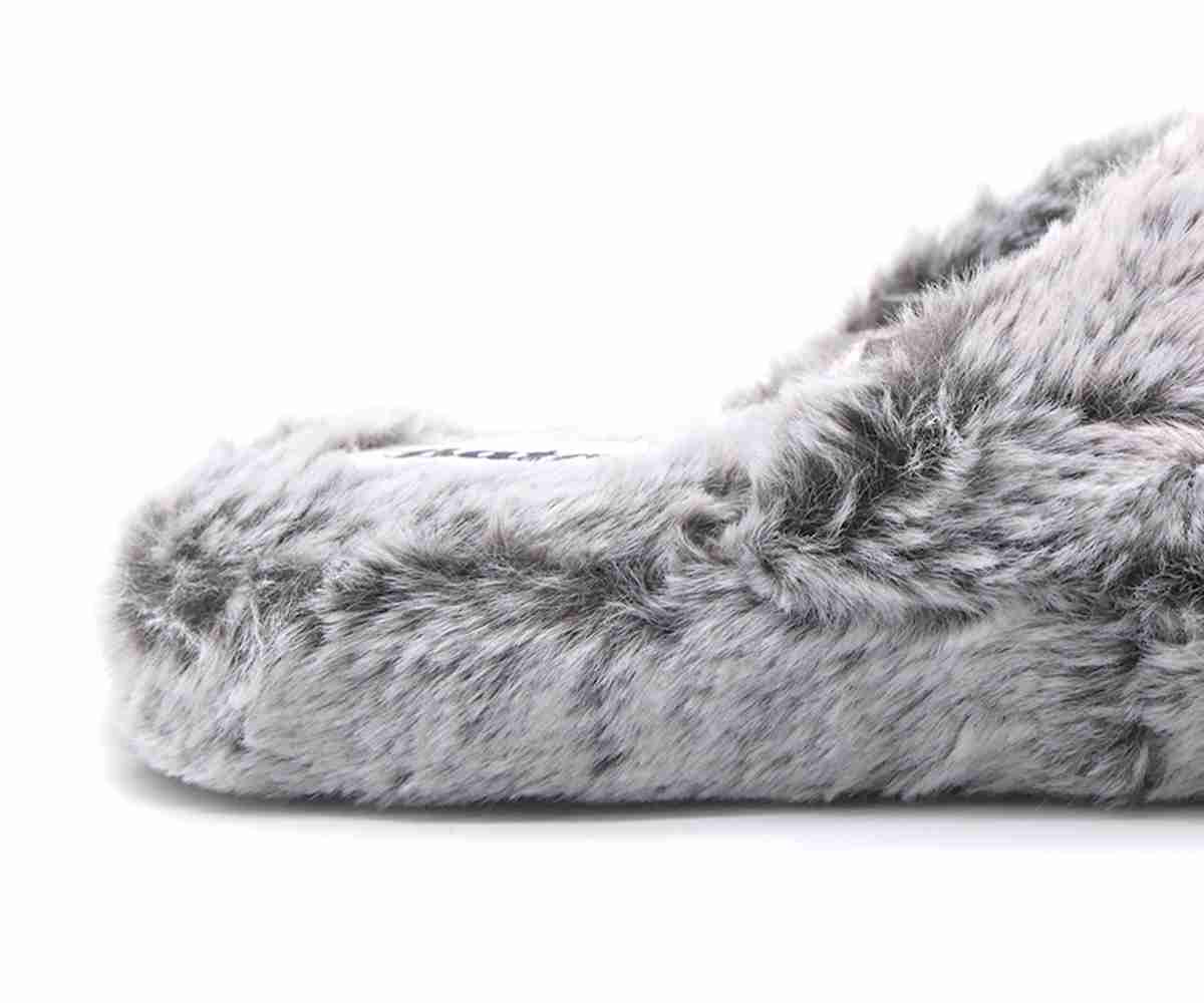Grey Criss Cross  House Slippers