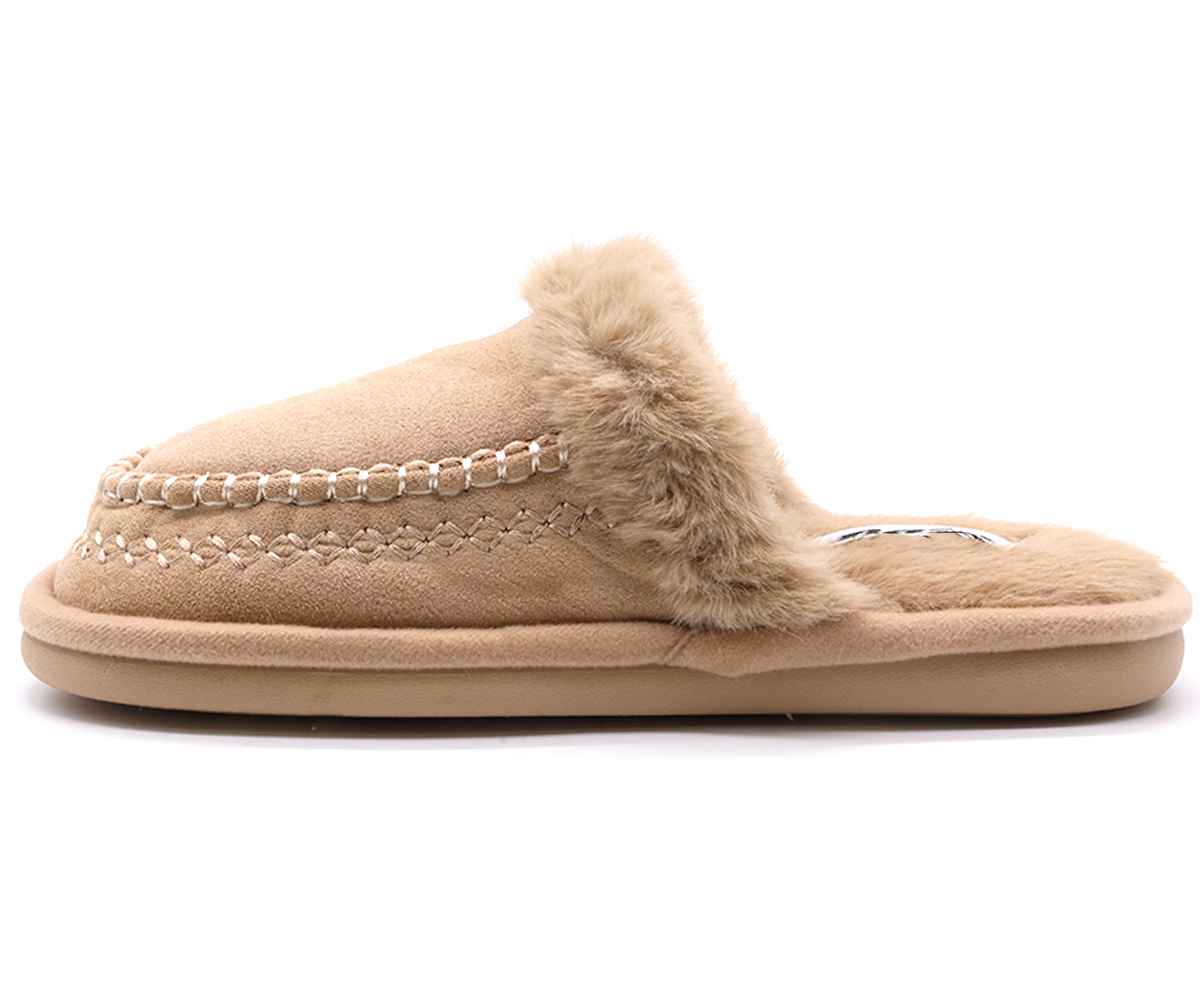 Beige Furry Slippers