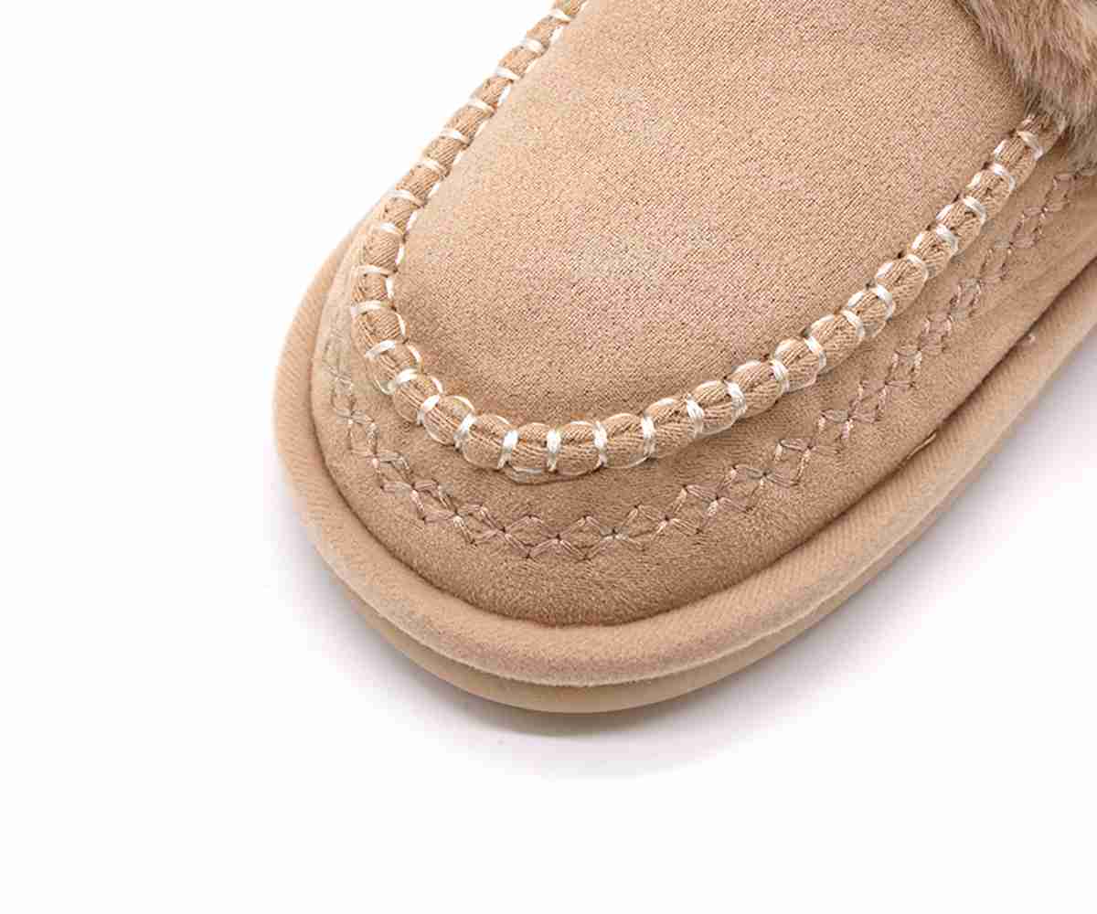 Beige Furry Slippers