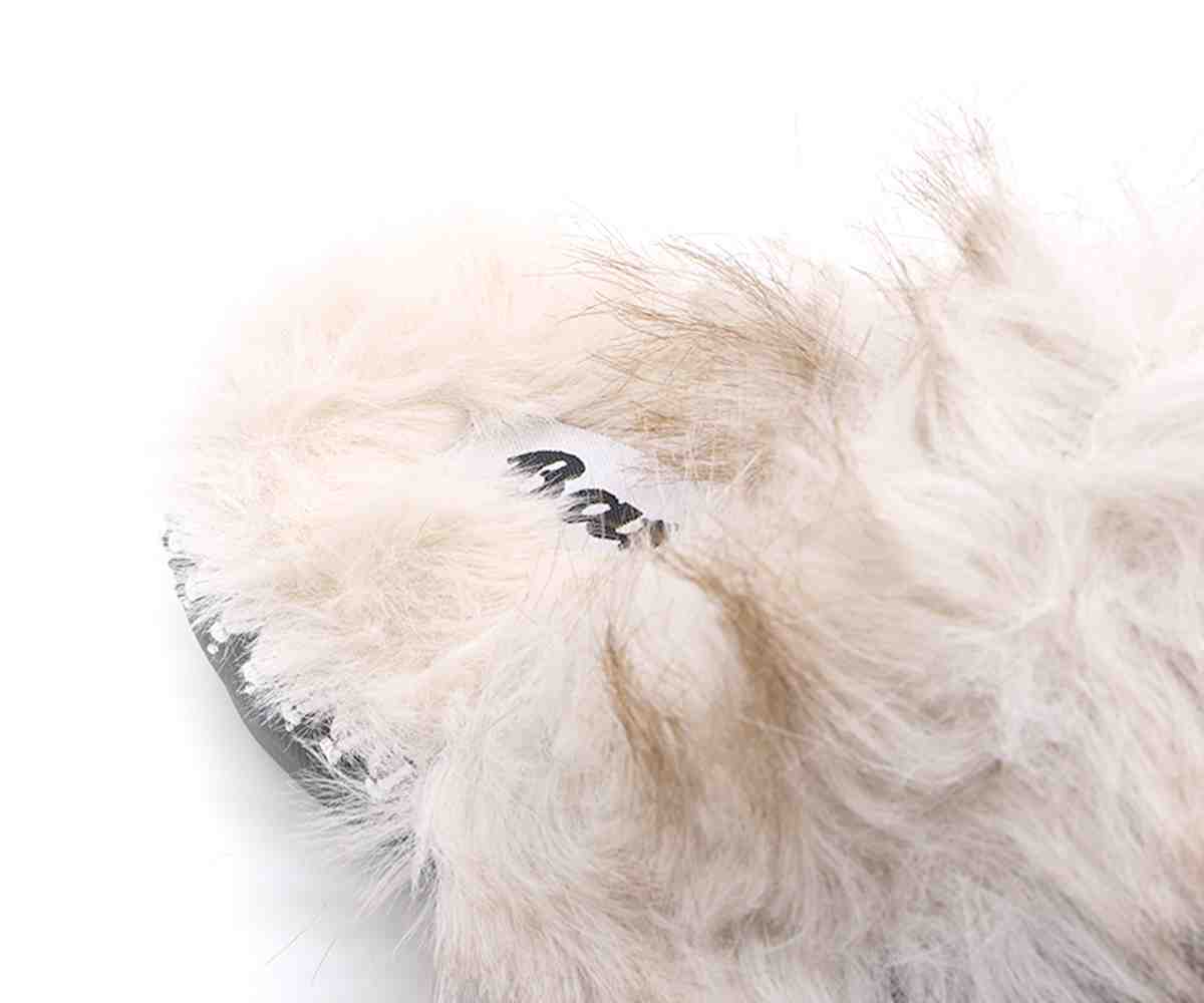 Black Capitone Furry  Slippers