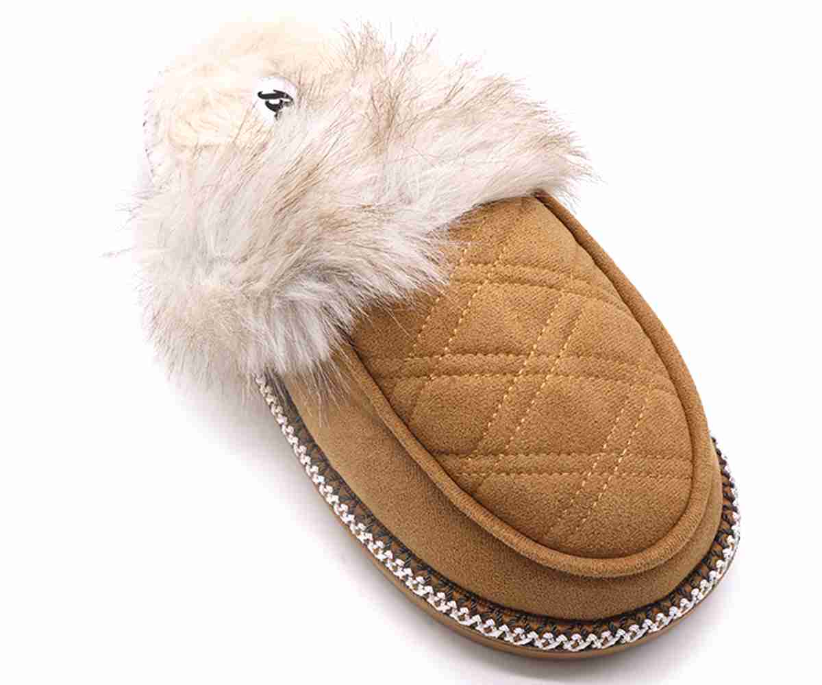Camel Capitone Furry  Slippers