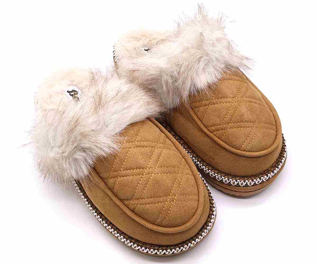 Camel Capitone Furry  Slippers