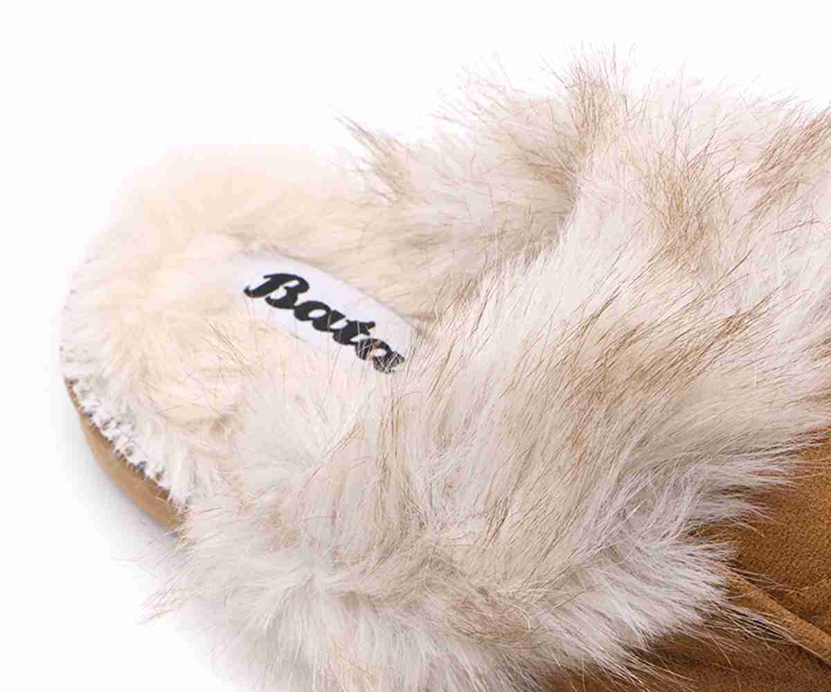 Camel Capitone Furry  Slippers