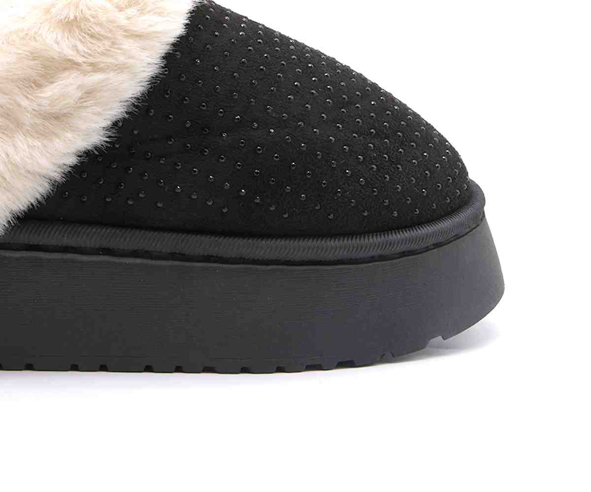 Sparkly Black Platform Slipper